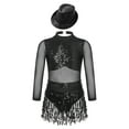 thumbnail image 1 of TSSOE Lyrical Dance Dress for Girls Sequins Latin Dance Leotard with Hat Jazz Dance Competition Costumes Black 16, 1 of 3