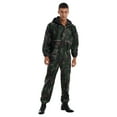 thumbnail image 1 of TSSOE Men Reflective Strip Waterproof Rainsuit One Piece Raincoat Motorcycle Rain Suit Hooded Camouflage 185/3XL, 1 of 6