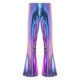 thumbnail image 1 of TSSOE Men's PVC Leather Long Pants 70s Disco Trousers Flared Bell Bottoms Vintage Leggings Tights Colorful L, 1 of 7