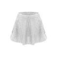 thumbnail image 1 of TSSOE Toddler Girls Sparkly Latin Jazz Dance Skirt with Built-in Briefs Elastic Waist Shiny Sequin Dancewear Silver 12, 1 of 3