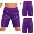 thumbnail image 1 of TSSOE Unisex Girls Boys Gymnastics Shorts Athletic Dance Bottoms Hip Hop Jazz Competition Booty Boy-Cut Shorts Purple 8, 1 of 6