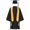thumbnail image 1 of TSSOE Unisex Matte Kindergarten Graduation Gown and Cap Tassel Set with Gold Plain Stole Black 12-13, 1 of 3