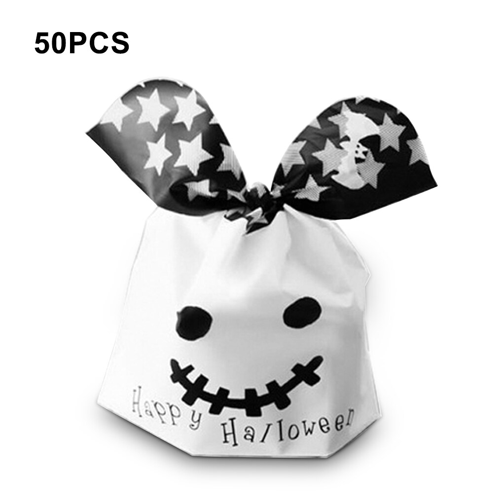 TSSUOUN 50 PcsHalloween Candy Bags Kids Snacks Cookies Candies Storage