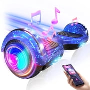 LENOGE Bluetooth Hoverboard, 6.5 300W Powerful Motor Hover Board with LED Lights, 6-10MPH Max Speed Self Balancing Electric Scooter
