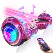 LENOGE Bluetooth Hoverboard, 6.5 300W Powerful Motor Hover Board with LED Lights, 6-10MPH Max Speed Self Balancing Electric Scooter
