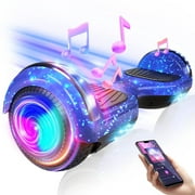 Bluetooth Hoverboard, 6.5" 300W Powerful Motor Hover Board with LED Lights, 6-10MPH Max Speed Self Balancing Electric Scooter
