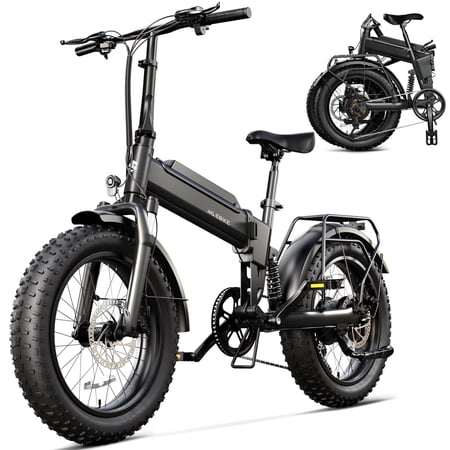 TST Electric Bike for Adults, 750W Removable Battery Max Range 65Miles & 20MPH E Bike, 20''×4.0" Fat Tire Ebike, Commute Electric Bicycle 36V/10.4AH UL2849