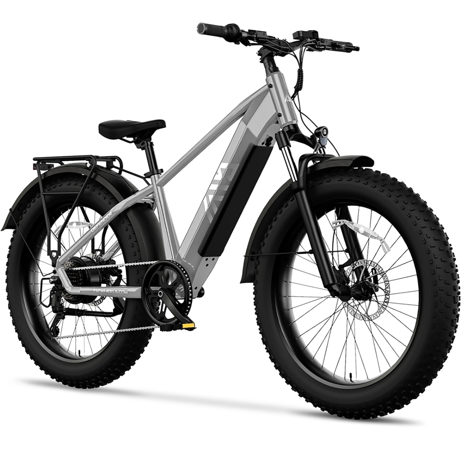 TST Electric Bike for Men, 750W E-Mountain Bike, 26" Fat Tire Electric Bike with 48V/15Ah Battery UL2849, 65Miles Long Range, 7-Speed Gear, 20mph Fast Ebike