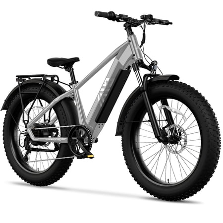 TST Electric Bike for Men, 750W E-Mountain Bike, 26" Fat Tire Electric Bike with 48V/15Ah Battery UL2849, 65Miles Long Range, 7-Speed Gear, 20mph Fast Ebike