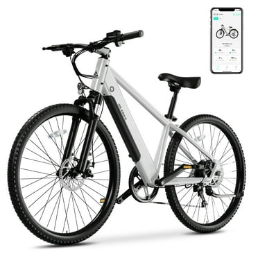 TST Electric Bike for Men,Electric Bicycles 28MPH,26"x 1.95" Tire, 350W Motor (Peak 500W), 45 Miles, 7-Speed, Commuter Ebike & Mountain BIke Removable 36V/7.8AH Battery, LCD Display, White