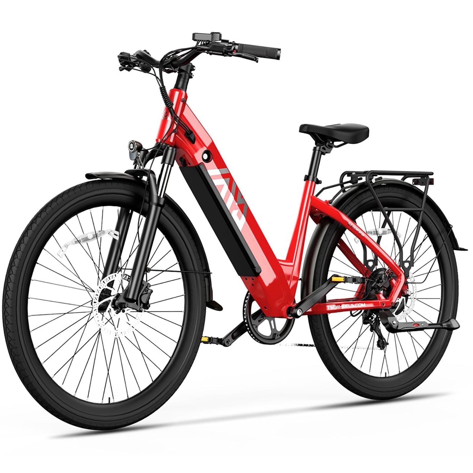 TST Electric Bike for Women, 500W E-Mountain Bike, 27.5" Fat Tire Electric Bike with 48V/15Ah Battery UL2849, 60Miles Long Range, 7-Speed Gear, 19.9 Fast Ebike