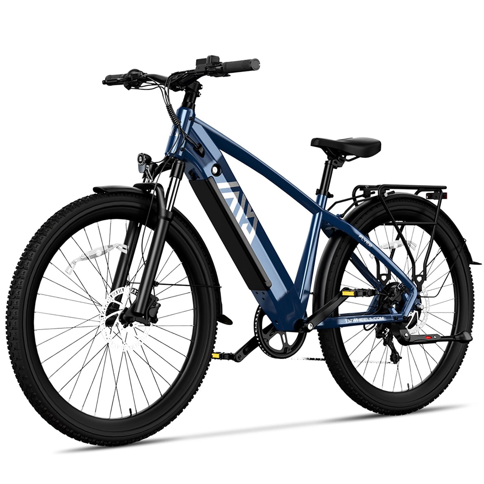 TST Electric Bike for Women, 500W E-Mountain Bike, 27.5" Fat Tire Electric Bike with 48V/15Ah Battery UL2849, 60Miles Long Range, 7-Speed Gear, 19.9mph Fast Ebike