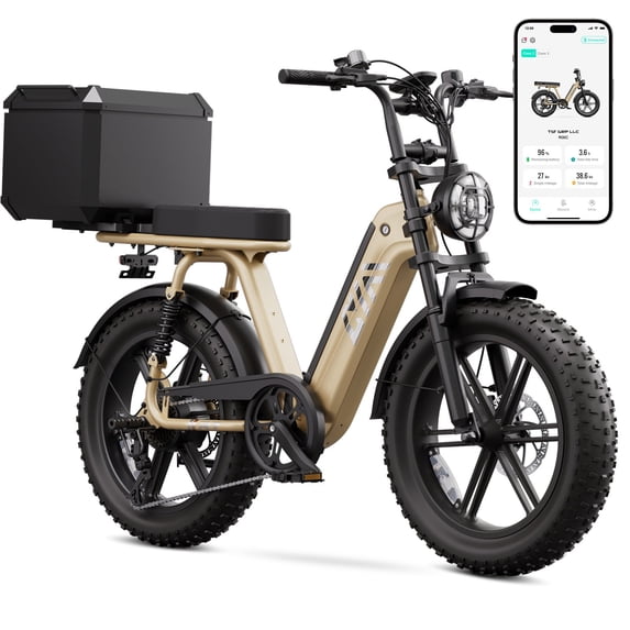 TST Electric Bike for Women, 750W Peak 1500W Motor, 20"x4" Fat Tire, E Mountain Bike, 48V/15AH UL2849, Hydraulic Disc Brakes, for 15-55 Years, APP Control