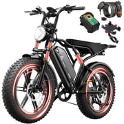 TST Electric Bike for Adults, 48V/15AH Battery, 20"x4" Fat Tire, 750W Motor E Mountain Biker, Tested to UL2849 Standard by SGS