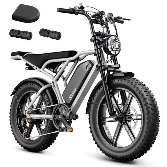 TST Electric Bike for Adults, 750W Motor, 20"x4" Fat Tire, 20mph Class2, E Mountain Bike, 48V/15AH , Tested to UL2849 Standard by SGS