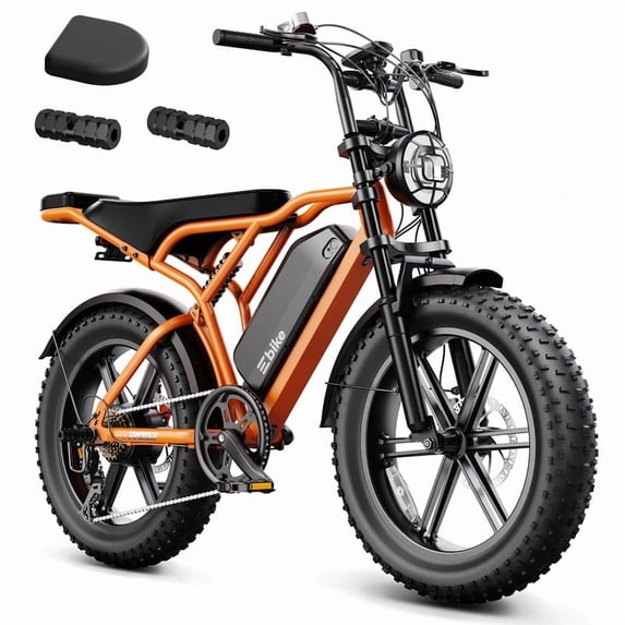 TST Electric Bike for Adults, 750W Motor, 20"x4" Fat Tire, 20mph Class2, E Mountain Bike, 48V/15AH , Tested to UL2849 Standard by SGS
