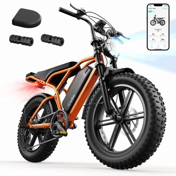 TST Electric Bike for Adults, 750W Motor, 20"x4" Fat Tire, 20mph Class2, E Mountain Bike, 48V/15AH , Tested to UL2849 Standard by SGS