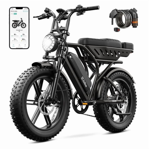 TST Electric Bike for Adults, 750W Motor, 20mph, 20"x4" Fat Tire, E Mountain Bike, 48V/15AH, Tested to UL2849 Standard by SGS, Age 16+