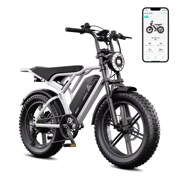 TST Electric Bike for Adults, 750W Peak 1500W Motor, 20"x4" Fat Tire, E Mountain Bike, 48V/15AH UL2849