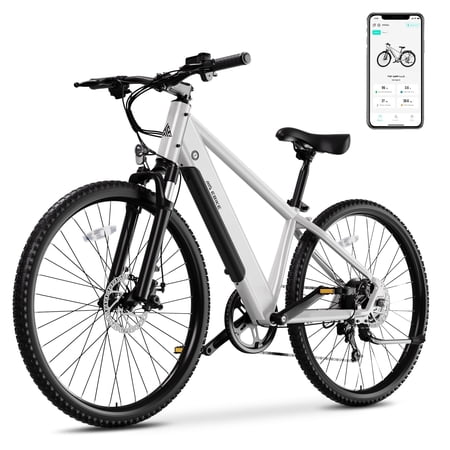 TST Electric Bike for Men 26", APP Control Electric Bicycles, 7-Speed, 750W E-Mountain Bike 36V/7.8AH UL2849, LCD Display