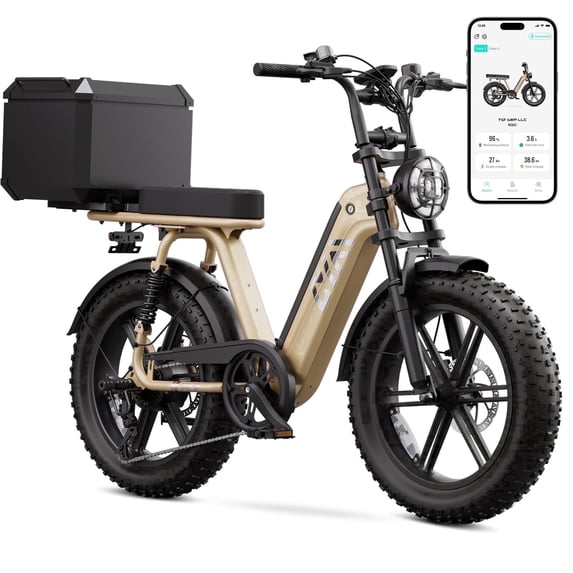 TST Electric Bike for Women, 20"x4" Fat Tire, 750W Motor 48V/15AH Tested to UL 2849 Standard by SGS, Dual Hydraulic Disc Brakes, Full Suspension