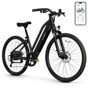 TST Electric Bike for Women 26", 19.9mph Electric Bicycles with APP Control, 500W E-Mountain Bike, 7-Speed, 36V/7.8AH UL2849, LCD Display