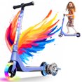 thumbnail image 1 of LIEAGLE Electric Scooter for Kids, 100W Adjustable Kick Scooter with Flashing Rainbow LED Lights, Up to 8mph&8 Miles, 1 of 7