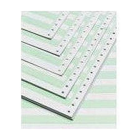 TST Impreso 14.88'' x 11'' Computer Paper with 0.5'' Green Bar (3500 Sheets)