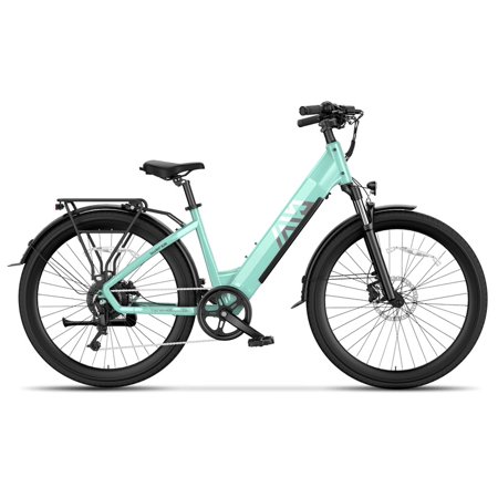 TST Electric Bike for Adults, 27.5" Tire Ebike, Mountain & Commuter Ebike, 500W Motor, 48V/15Ah Removable Battery, 7-Speed Gear, 60Miles Range 23Mph Beach Mountain Ebike, Light Green