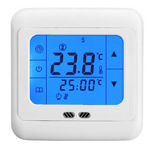 TST60-EP Floor Heating Regulator With White, Blue, Green Backlight Touch Screen Thermostat Warm Floor With Temperature 2 Sensors ,Temperature calibrating