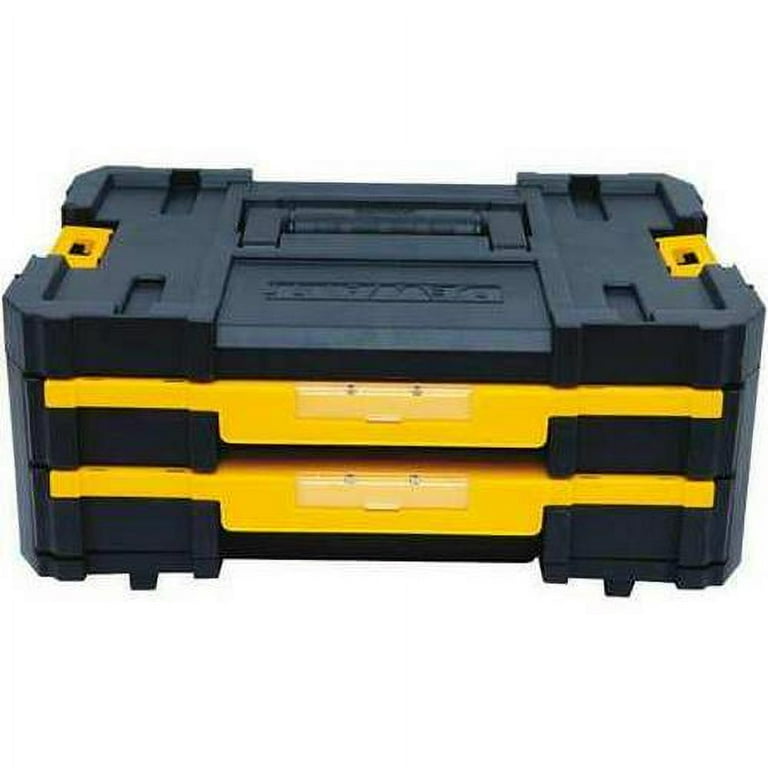 TSTAK IV 7 in. Stackable 18-Compartment Double Shallow Drawer Small Parts & Tool Storage Organizer TSTAK IV 7 in. Stackable 18-Compartment Double Shallow Drawer Small Parts & Tool Storage Organizer