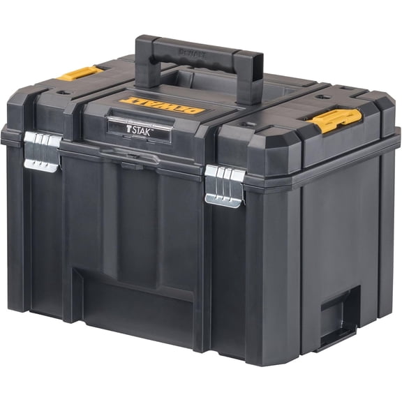 TSTAK Tool Box, Extra Large Design, Removable Tray for Easy Access to Tools, Water and Debris Resistant (DWST17806)