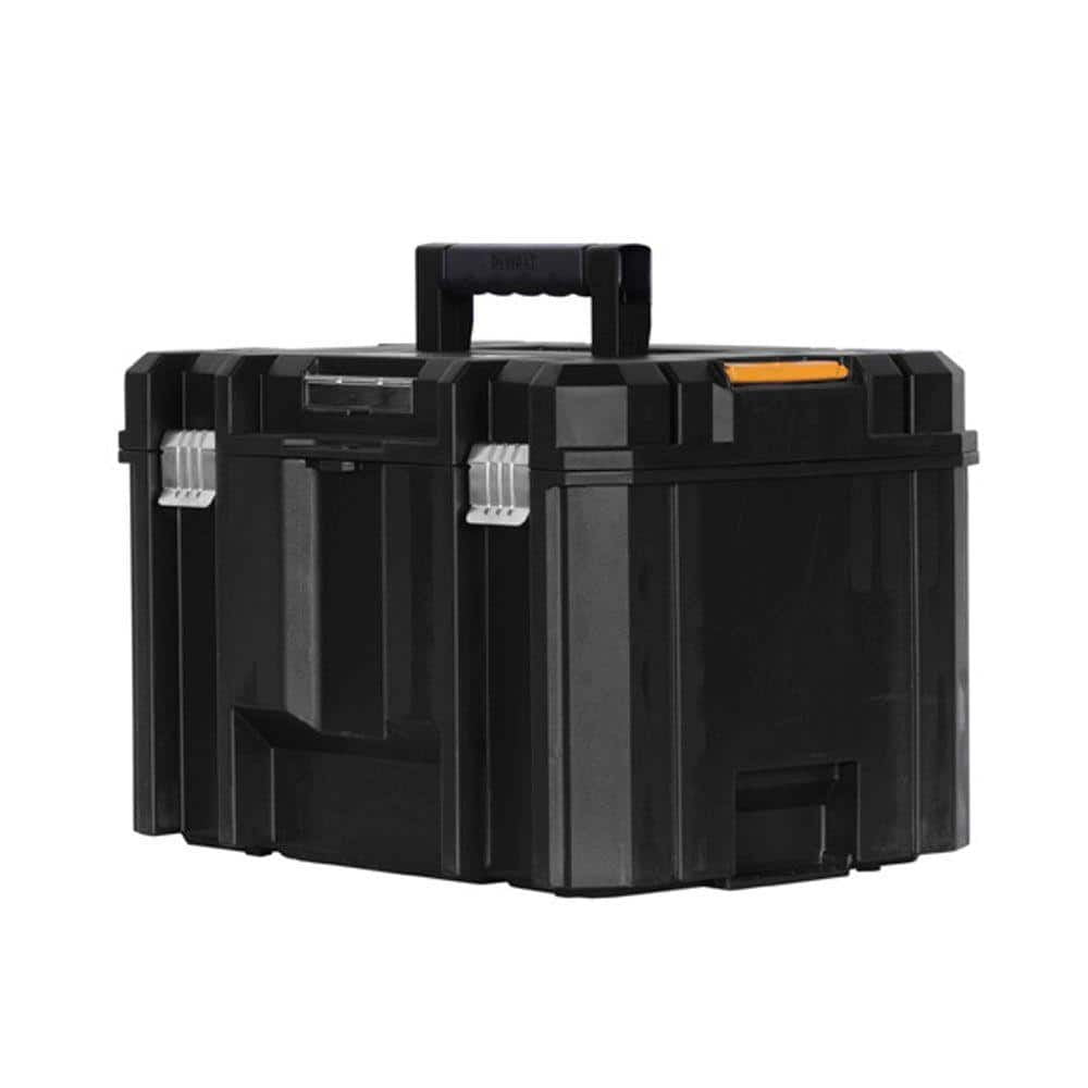 DEWALT TSTAK VI 17" Black and Yellow Stackable Deep Tool Storage Box