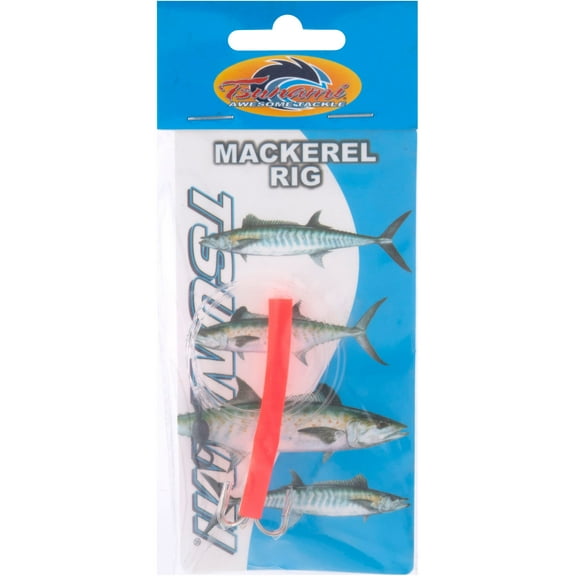 Tsunami Mackerel Fishing Rig 3-Hook Saltwater Terminal Tackle