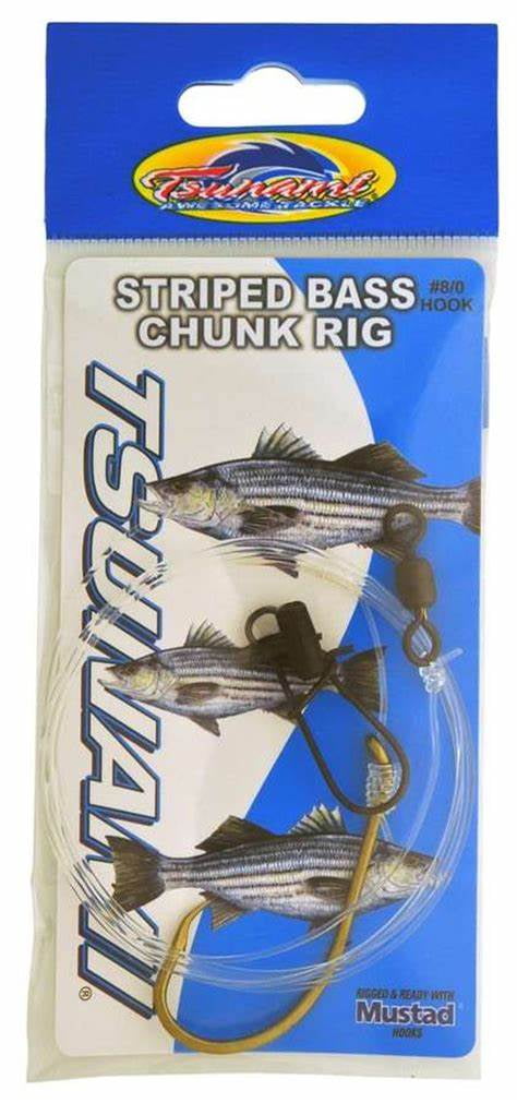 Tsunami Striped Bass Chunk Rig – Saltwater Fishing Terminal Tackle