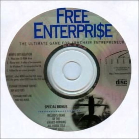 TSUNAMIMEDIA FREE ENTERPRISE (1996) ULTRA RARE [PC BIG BOX & COMPLETE]
