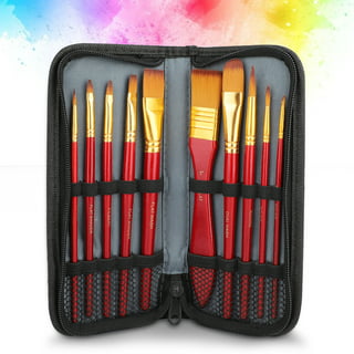 MEEDEN Paint Brush Holder, 15 X 11.2 Inch Zippered Paint Brush Case,  Organization and Storage Bag for Artist Paint Brush (Brushes NOT Included)