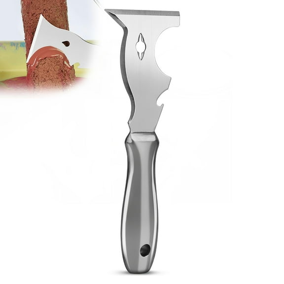 TSV 10-in-1 Painter Tool Set Stainless Steel Putty Knife, Paint Scraper with Paint Roller, Straight Scraper, Curved Scraper and More