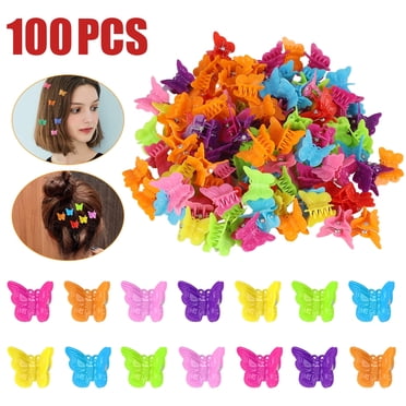 6x Mini Glitter Butterfly Hair Clips For Girls - Assorted Colors - China