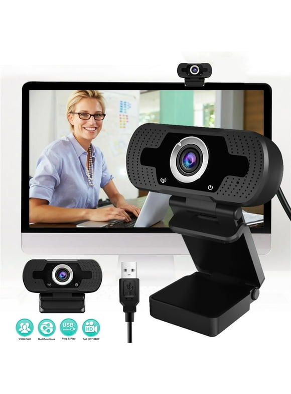 TSV 1080P Webcam with Mic, Streaming Computer Web Camera, Full HD USB Laptop Webcam for Video Calling/Zoom/Meeting