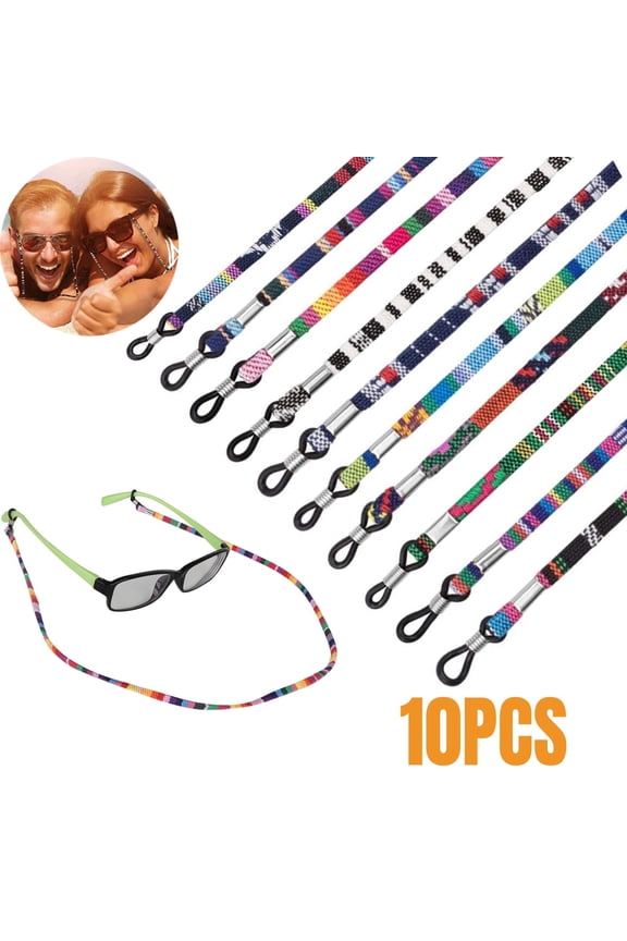 10pcs Eyeglass Holder Straps, Glassese Cord Lanyard, Eyewear Retainers, Sunglass Chains