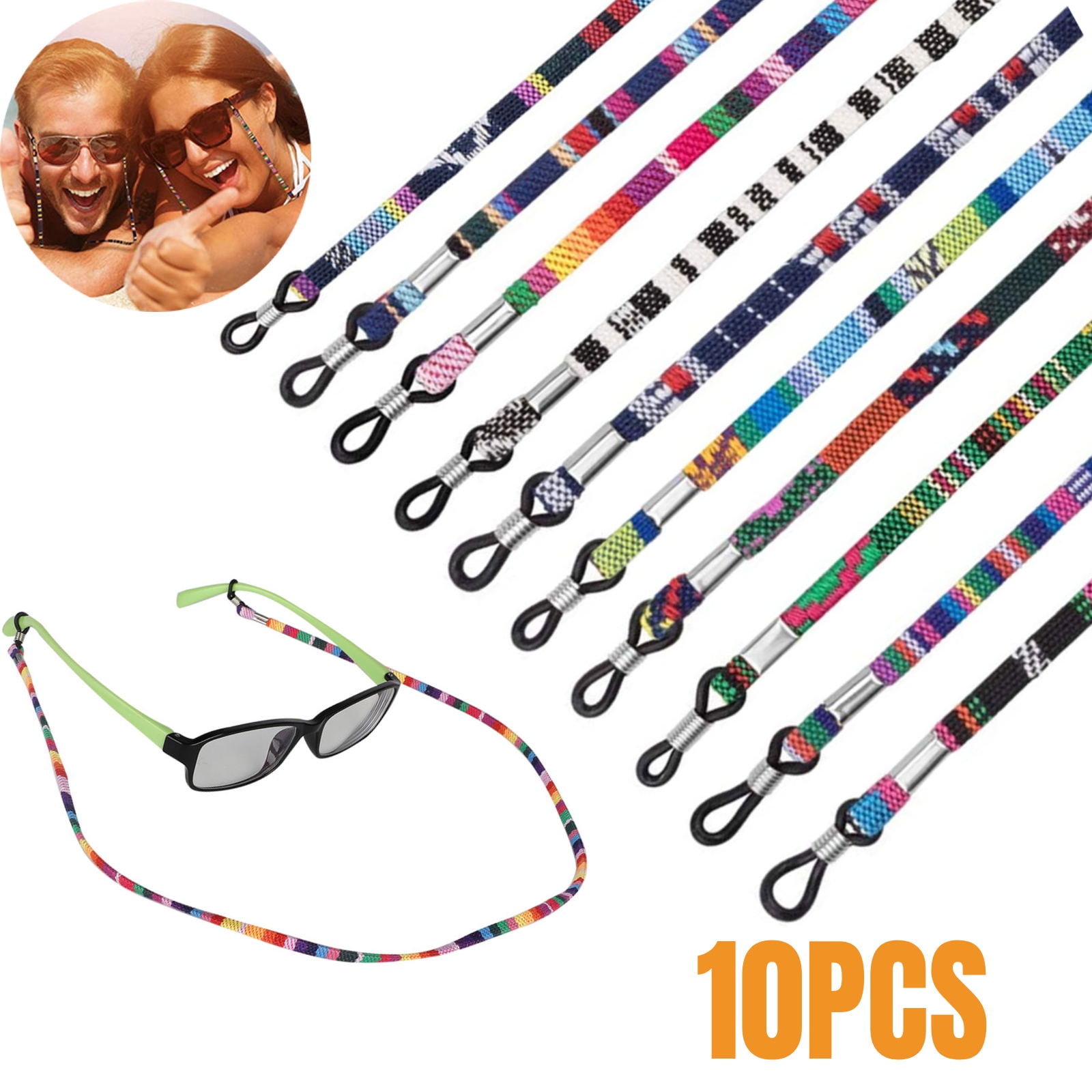 HEQUSIGNS 8Pcs Sport Eyeglasses String Straps, 26inch Adjustable Eye  Glasses Lanyard, Non-Slip Chain Holder Around Neck, Eyeglasses Holders for  Kids