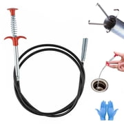 TSV 118" Drain Snake, Drain Clog Remover, Sink Snake Drain Cleaner Tool, Flexible Grabber Claw Pick Up Reacher, Gutter Cleaning Tools for Toilet Sewer Shower Kitchen Bathroom Tub