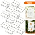 thumbnail image 1 of TSV 12 Pack 1.2" Large Clear Acrylic Sign Holders, Wedding Sign Holders, Table Numbers Display Stands, Acrylic Place Card Slot Stand - Acrylic Sign, 1 of 7