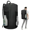 thumbnail image 1 of TSV 120L Laundry Backpack, Heavy Duty Large Travel Laundry Bags with Shoulder Straps and 2 Mesh Pockets for College Dorm, Laundromat, Black, 1 of 7