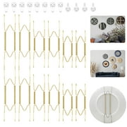 TSV 12Pcs Plate Hangers with Hooks, 6 8 10" Wall Holder Fit for 6-10" Decorative Plate, Antique China, Arts