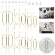 12pcs Plate Hangers with Hooks, 6 8 10 Wall Holder Fit for 6-10 Decorative Plate, Antique China, Arts