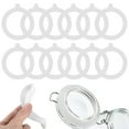 TSV 12pcs Reusable Silicone Jar Gaskets for Standard Mason Canning Jars, 3.75 Inches (White