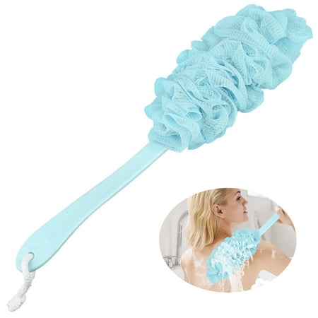 TSV 17" Long Handle Bath Scrubber, Exfoliating Loofah Shower Brush, Soft Bath Sponge Brush for Women Men Body Cleaning