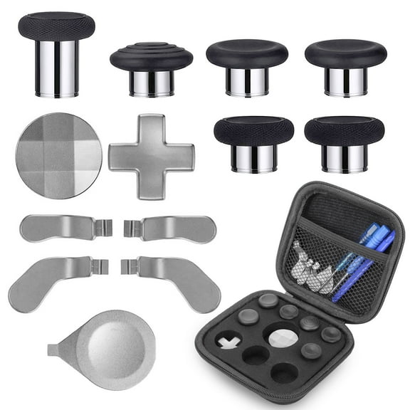 TSV 17-in-1 Metal Replacement Parts Fit for Xbox One Elite Series 2 Controller, Thumbsticks Back Paddles Accessories for Xbox Elite Series 2/Series 2 Core Controller